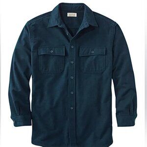 L.L. Bean Men’s Navy Chamois Flannel Shirt Medium